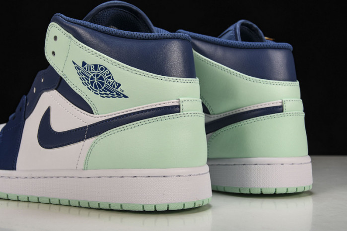 jordan 1 mid mystic navy mint foam - 554724-413