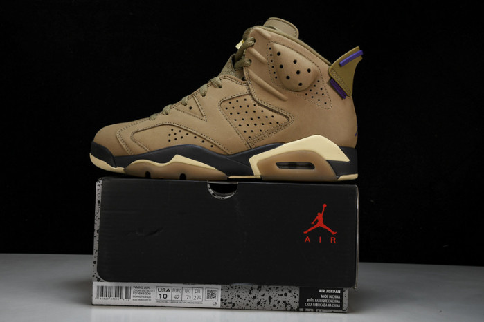 air jordan 6 gore-tex brown kelp fd1643-300