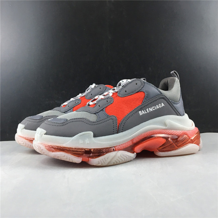 bl triple s trainers clear sole red grey 541624 w09oh 1010