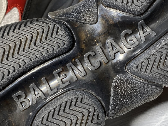 bl triple s trainers clear sole black /brown/ red 541624 w09o1 9000