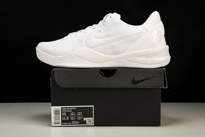 nike kobe 8 protro triple white fj9364-100