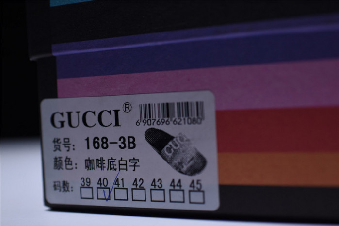 gc leather slide sandal with gg logo mens